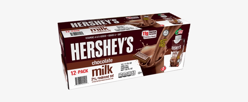 2% Chocolate Milk - Hersheys Hersheys 2 Chocolate Milk 12 Pk.11 Oz., transparent png #808011