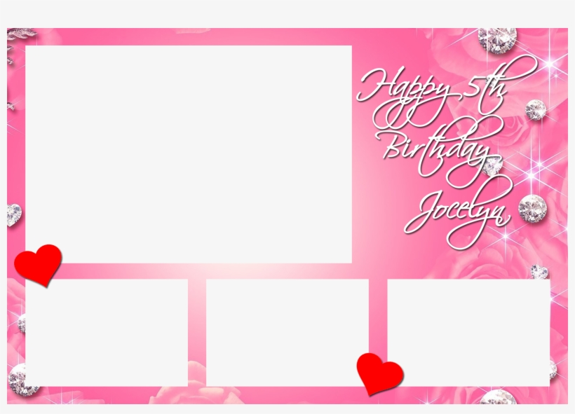 Birthday Photo Booth Layout Heart Free Transparent Png Download Pngkey