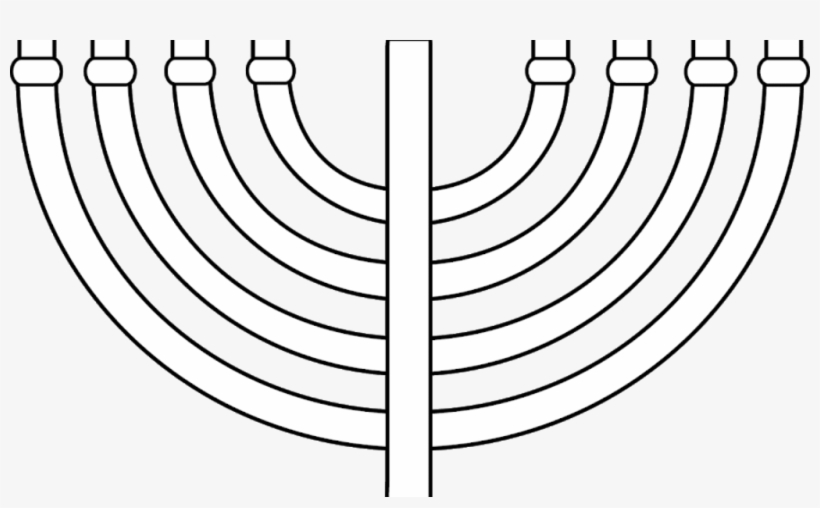 Menorah Outline - Menorah Outline Printable - Free Transparent PNG ...