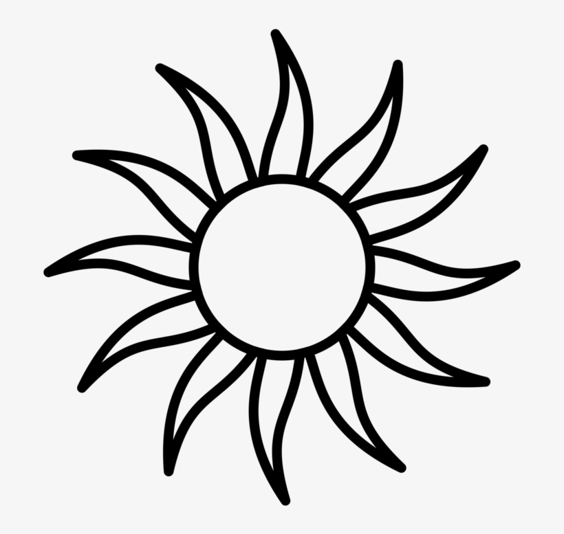 Download Coloring Book Flower Drawing Painting Paper Outline Pic Of Sun Free Transparent Png Download Pngkey