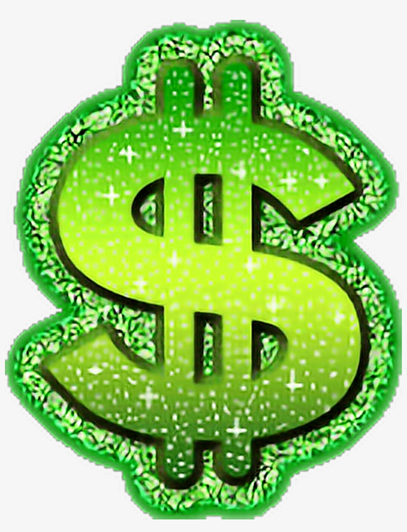 Money Sticker - Green Dollar Signs - Free Transparent PNG Download - PNGkey