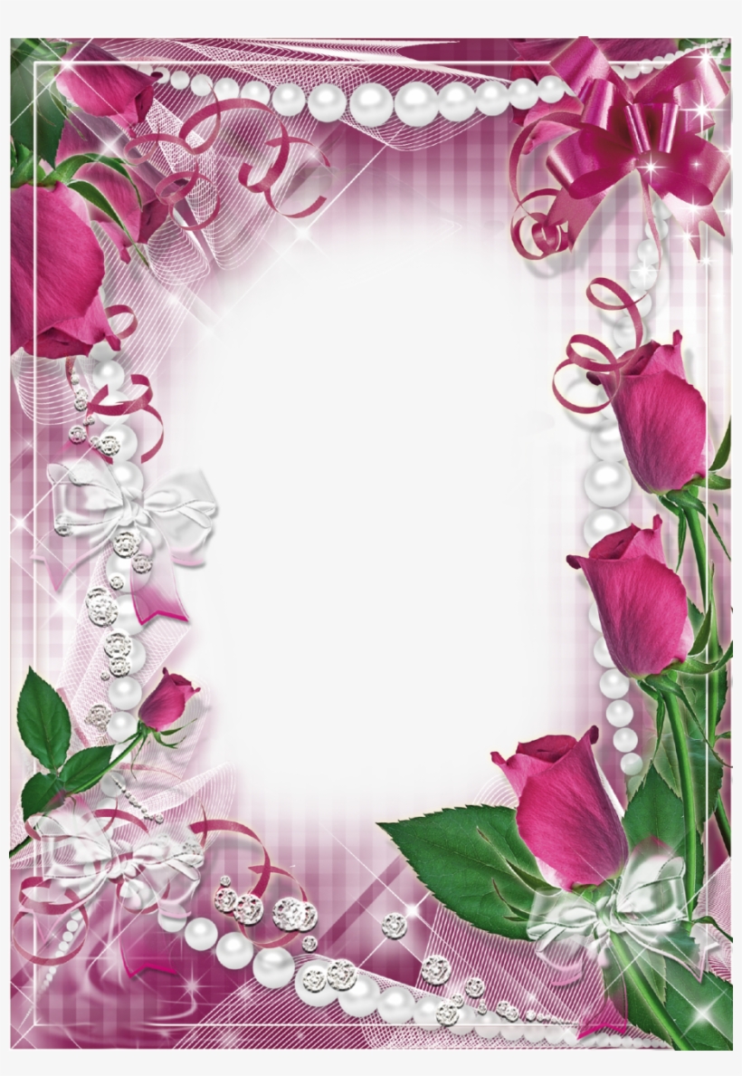 Flowers Gif, Borders And Frames, Rose, String Art, - Picture Frame, transparent png #820706