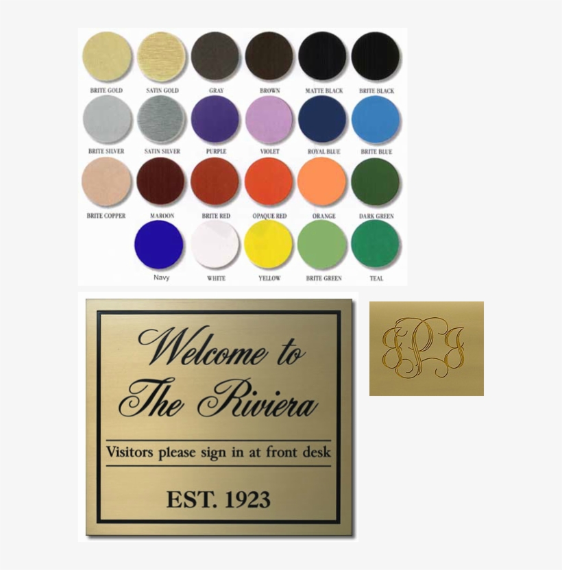 Many Colors To Choose -with Engraving In Gold Or Silver - Bronze, transparent png #8202184