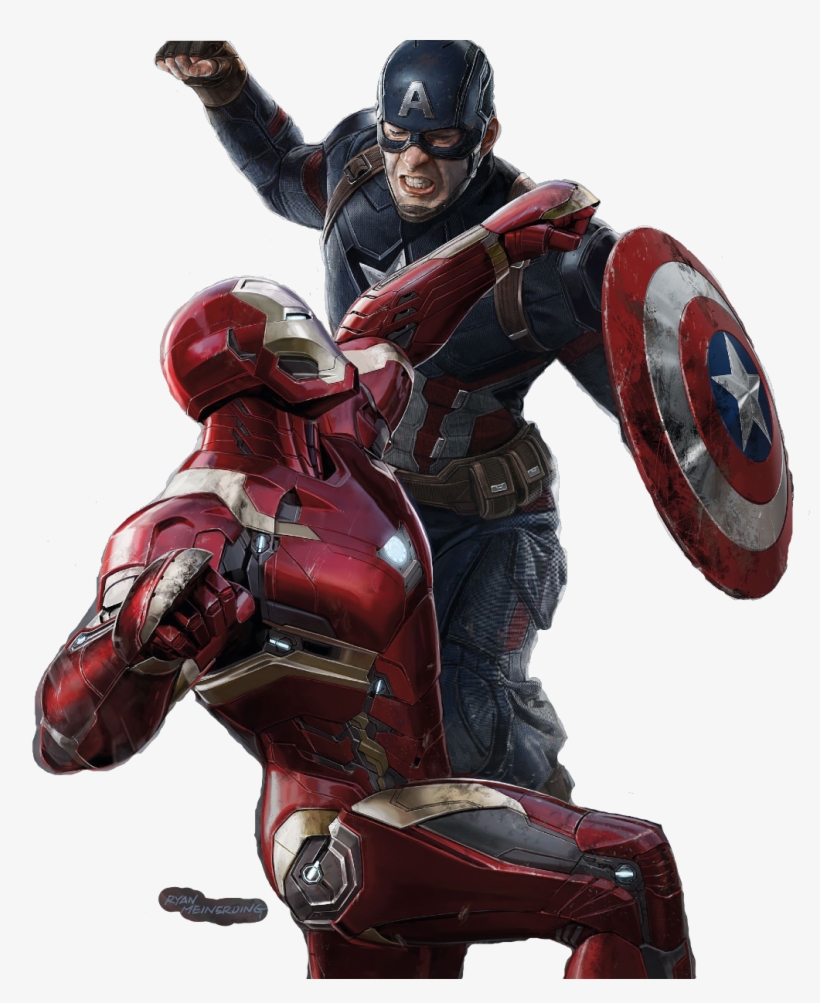 Civil War Iron Man Versus Capitan America Free Transparent Png Download Pngkey - iron man infinity war roblox