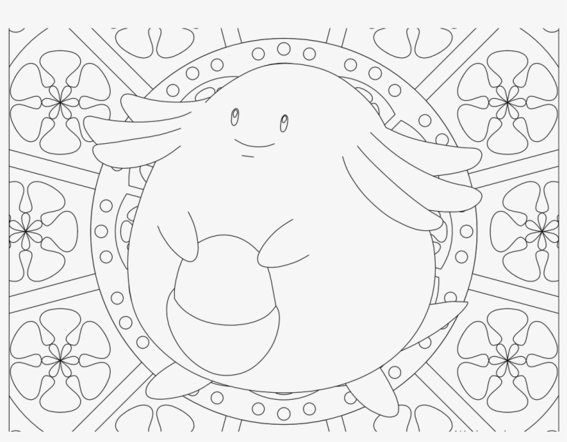 chansey coloring page transparent png pokemon