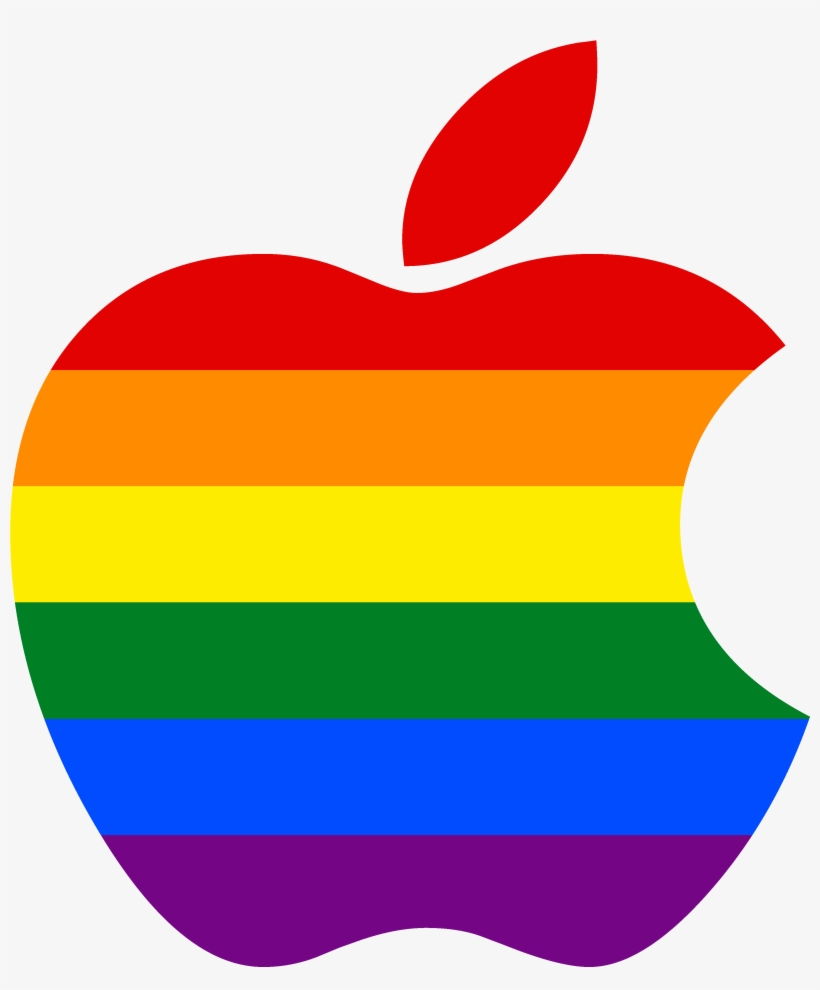 Apple Logo, Lgbt, S, Flickr, Photo Sharing - Rainbow Apple Logo Png ...