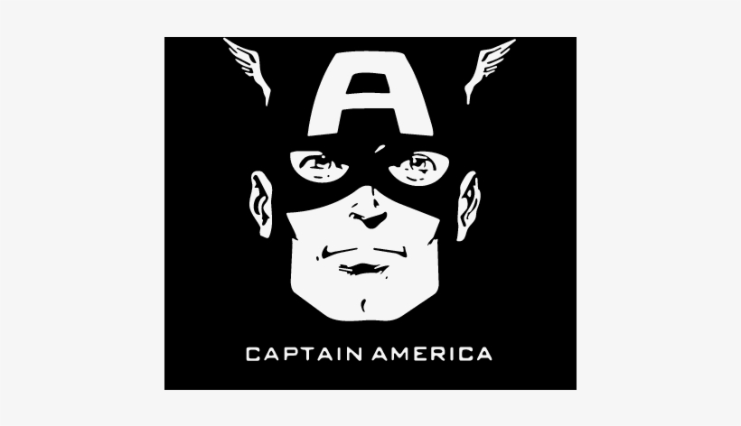 captain america black and white clipart