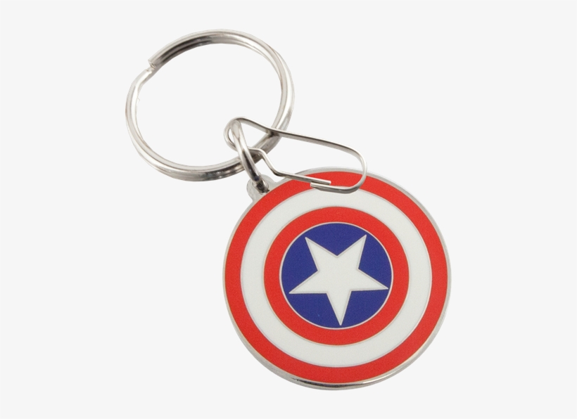 Marvel Captain America Shield Enamel Key Chain - Captain America Shield Drawing Easy, transparent png #832006