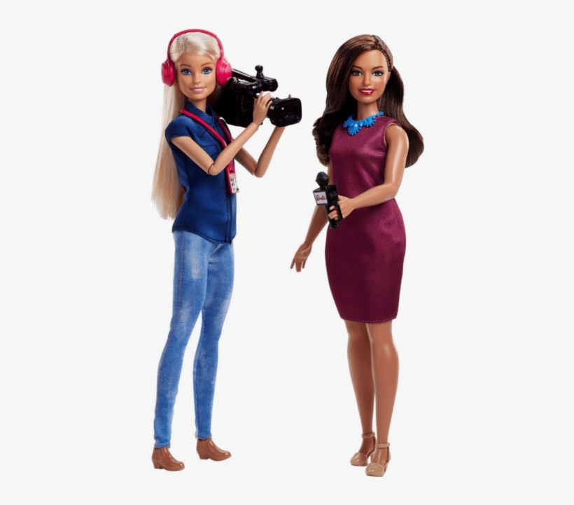 Barbie Career Tv News Team Camera Woman And Anchor - Barbie Tv News Team -  Free Transparent PNG Download - PNGkey