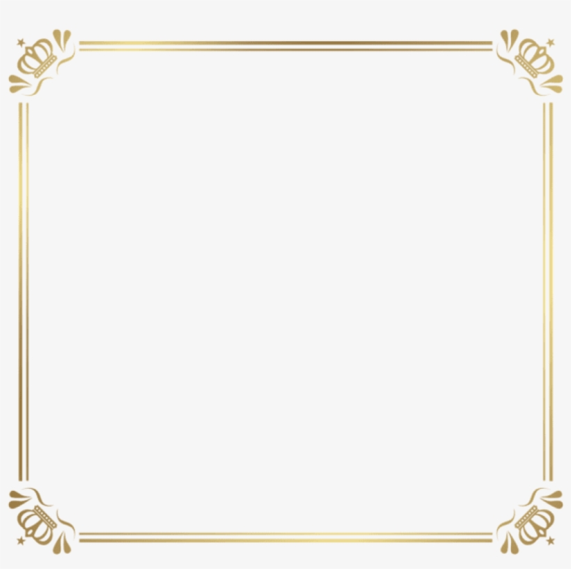 Free Png Download Frame Border With Crowns Clipart - Frame Png Frame Border, transparent png #8367430