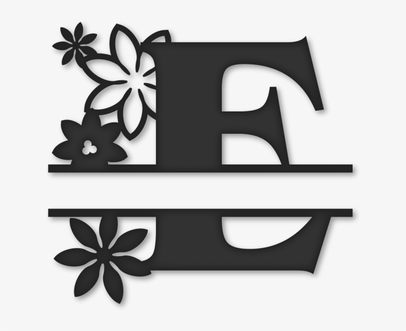 Download Flower Split Monogram E Split Letter E Monogram Free Transparent Png Download Pngkey