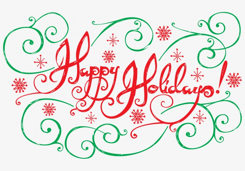 Carlos Araujo Happy Holidays Calligraphy - Happy Holidays Clip Art ...