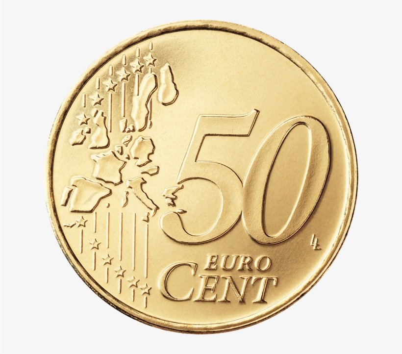 Double Sided 50 Cent Euro Coin [50c Euro] Heads On - Free Transparent ...