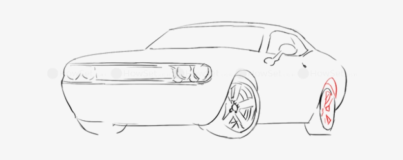 Dodge challenger srt 2022 car model icon flat black white handdrawn top  view sketch vectors stock in format for free download 162 bytes