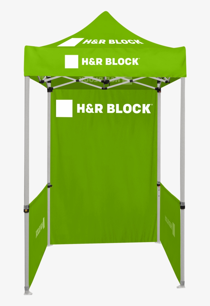 5ft X 5ft Pop Up Tent Canopy Complete Set Green - H&r Block, transparent png #8470946