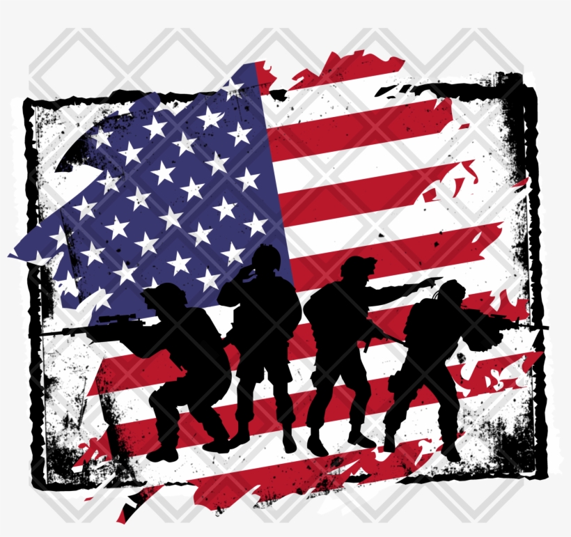 Army Guy Flag Background Frame Png Digital Download - Illustration ...