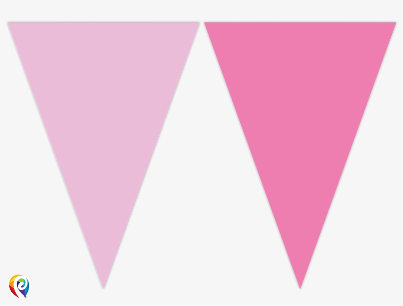 Pink Party Flag Bunting - Triangle - Free Transparent PNG Download - PNGkey