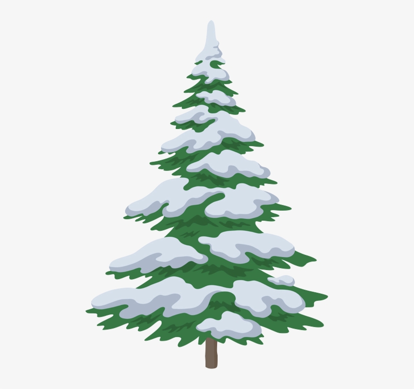 2 / - Christmas Tree Drawing With Snow, transparent png #8604710