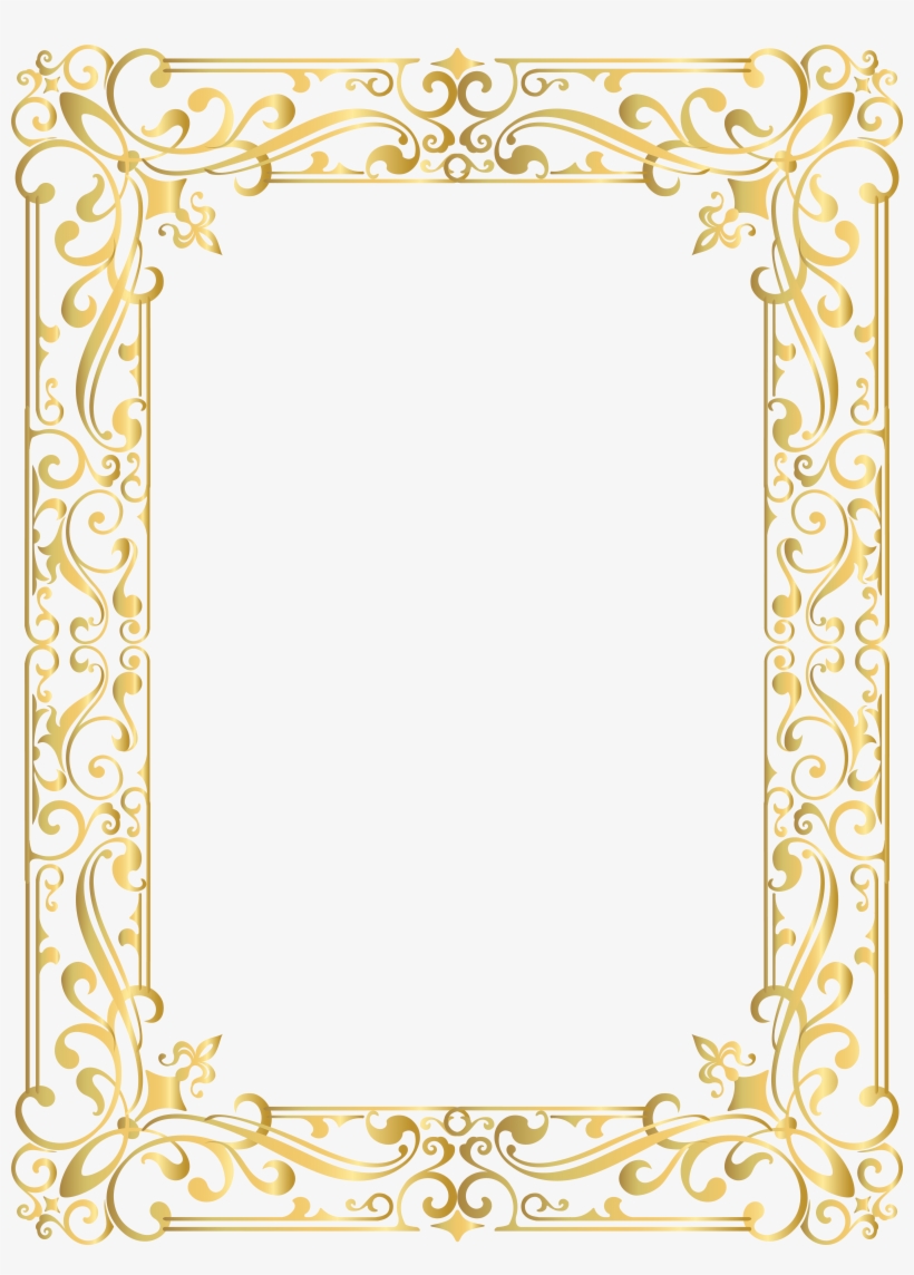 Border Frame Gold Png Clipart Image - Motif - Free Transparent PNG ...