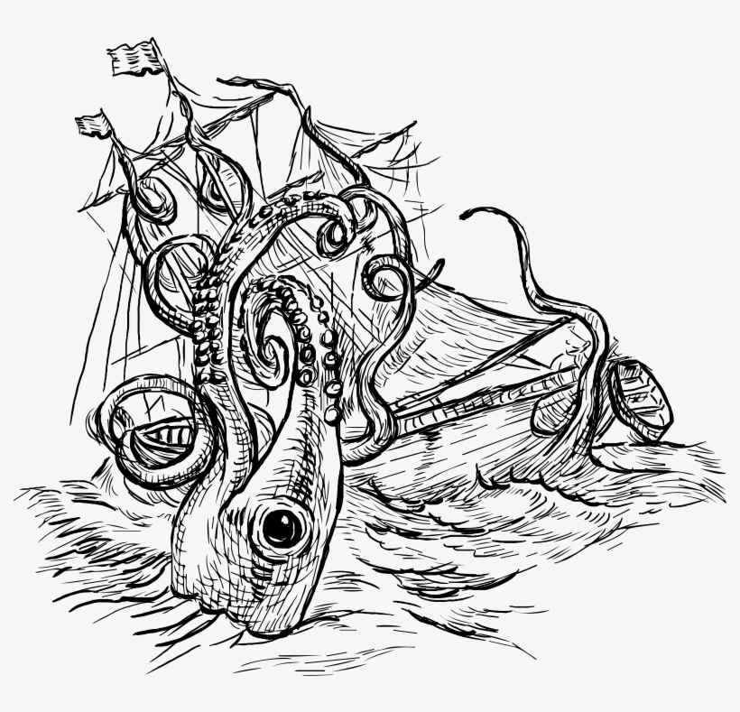 Kraken - Illustration - Free Transparent PNG Download - PNGkey