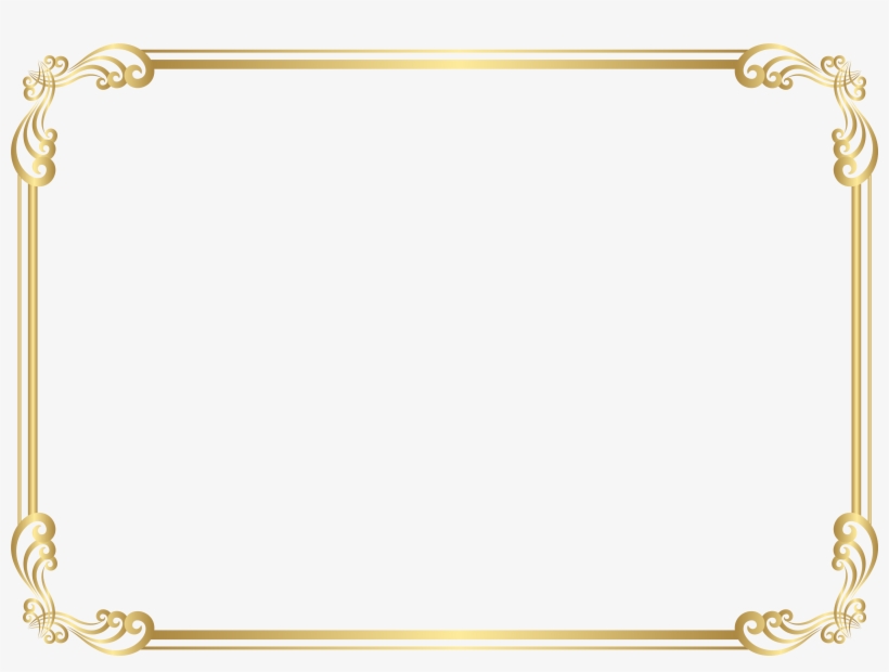 Frame Border Clip Art Png Image - Transparent Gold Border Frame Png ...