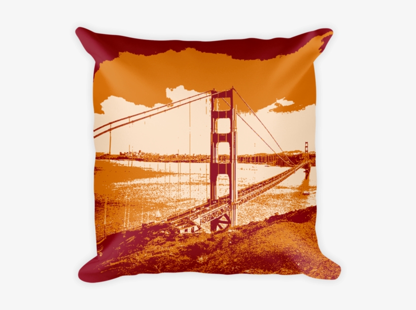 San Francisco Golden Gate Bridge Throw Pillow - Never Say I Can T Ask Yourself, transparent png #8991544