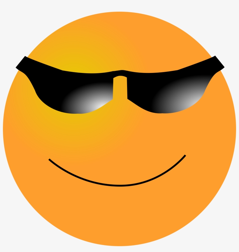 cool smiley face with shades and thumbs up