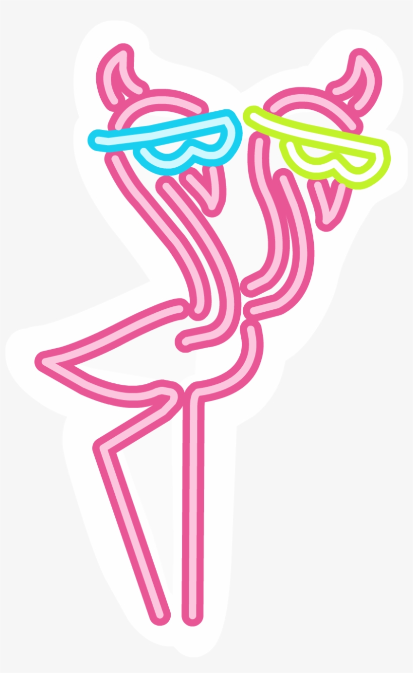 Neon Flamingo Pin - Neon Flamingo Clip Art - Free Transparent PNG ...