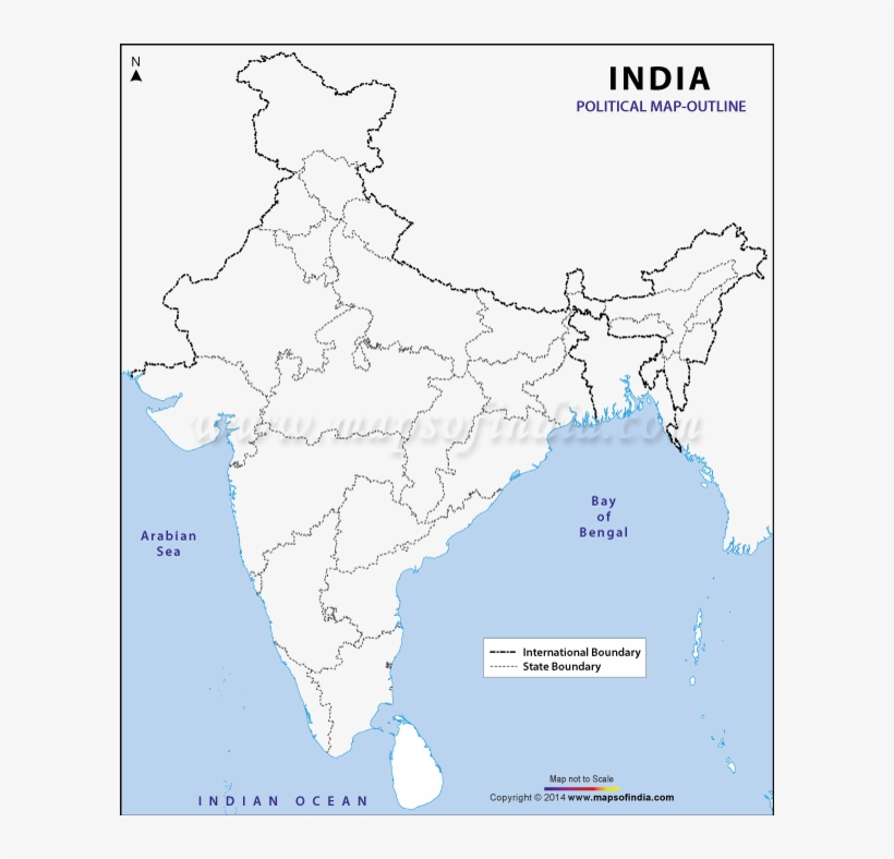 India Political Map Outline Free Transparent Png Download Pngkey 