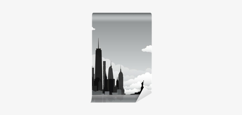 New York Skyline City Silhouette Wall Mural • Pixers® - New York City, transparent png #909838