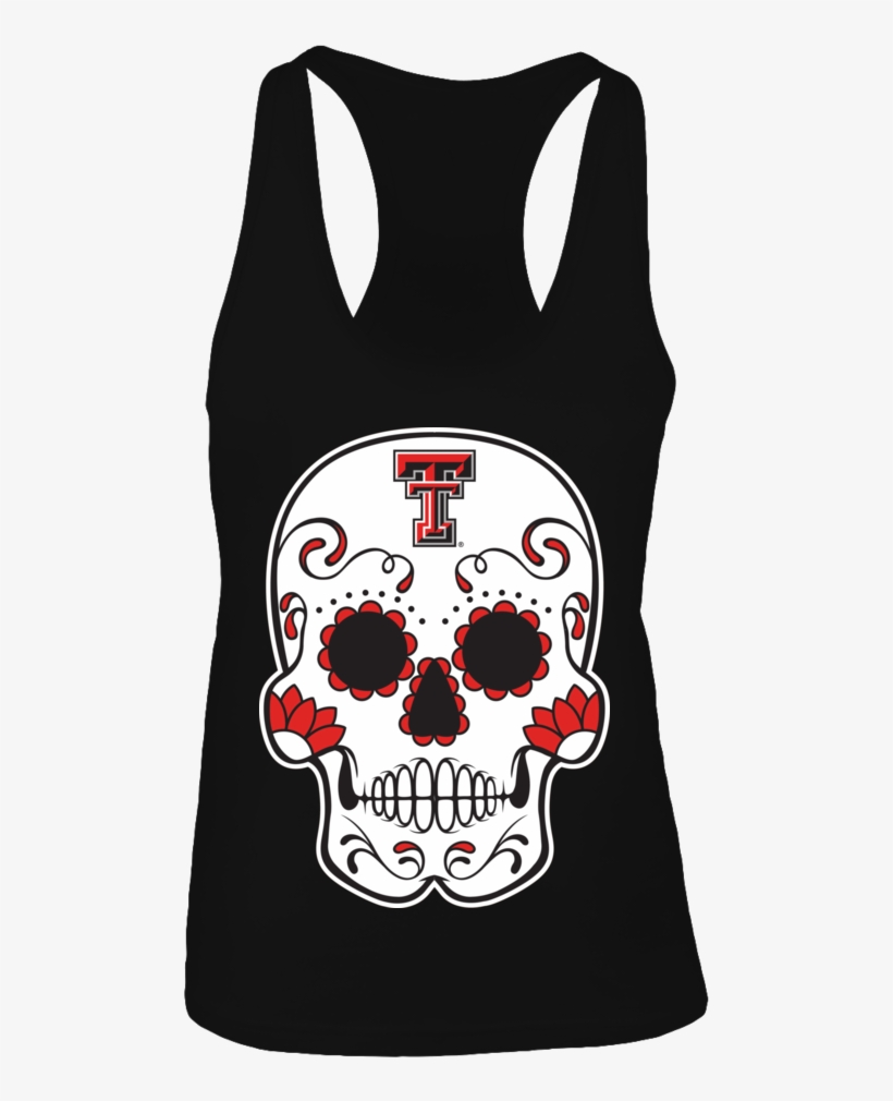Texas Tech Red Raiders Sugar Skull Shirt - Texas Tech Sugar Skull, transparent png #9052618