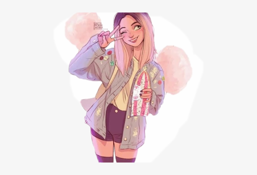 Instagram Drawings Of A Girl - Free Transparent PNG Download - PNGkey