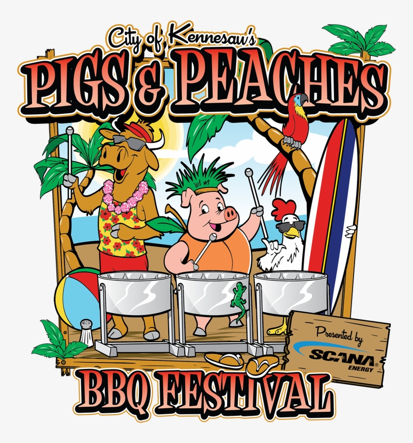 Pigs & Peaches Bbq Festival Logo Pigs And Peaches Free Transparent