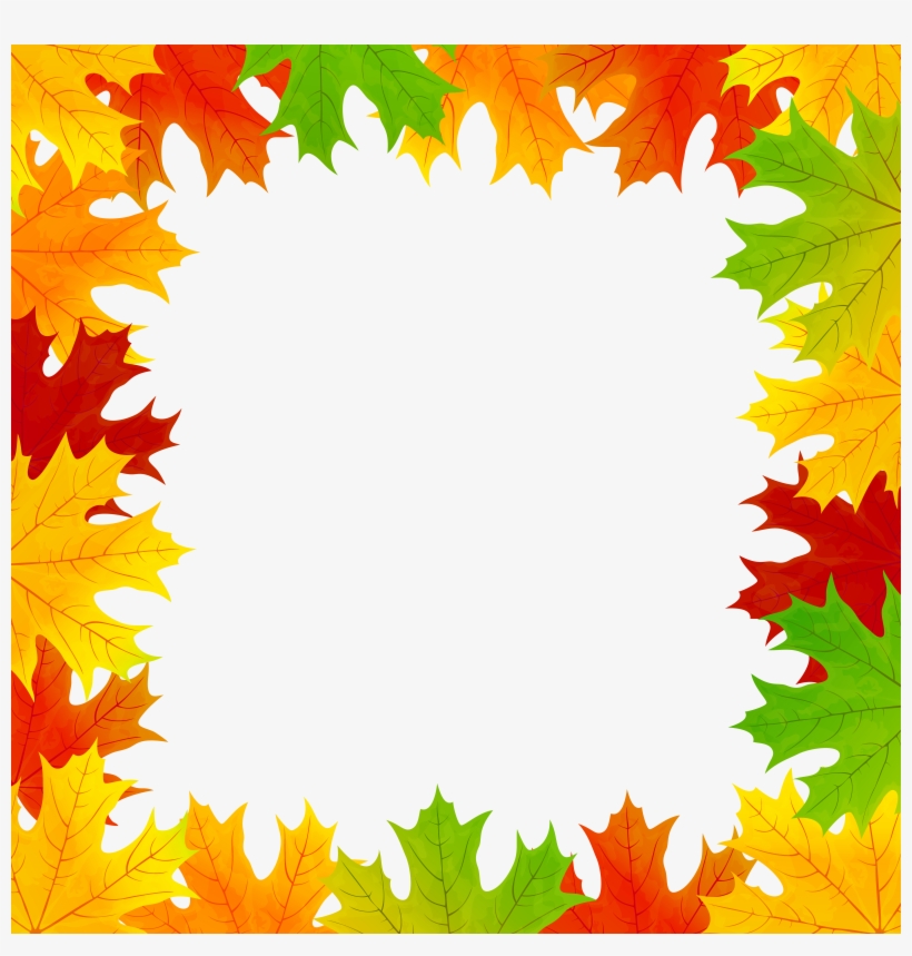 Fall Leaves Border Frame Png Clip Art Image - Fall Leaf Border - Free 03B