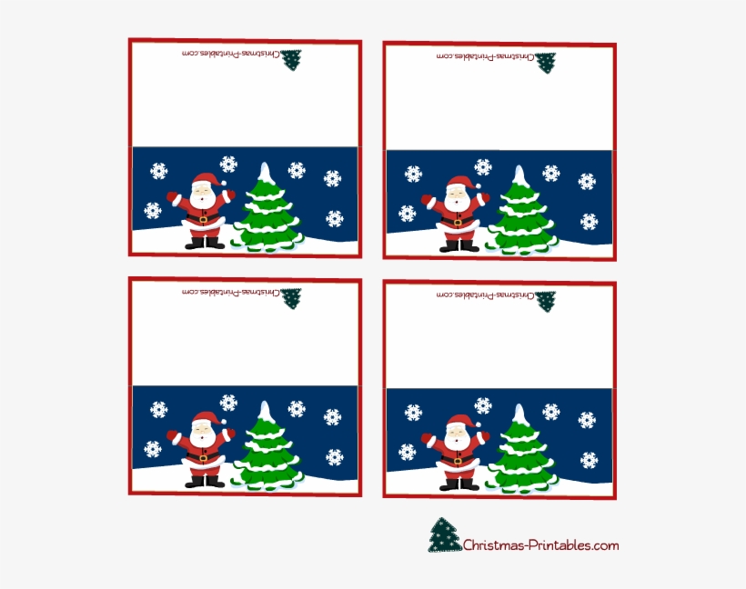 Png Library Clipart Place Cards - Xmas Table Place Names Template, transparent png #9160686