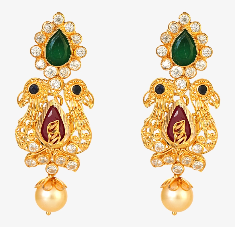 Nilus Collection Party  Wedding Collection Peacock Shape Jhumka Earr