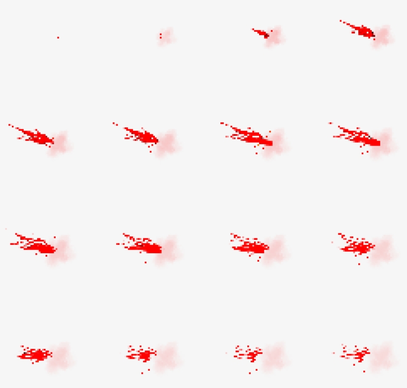 Left 1 - Blood Pixel Art Spritesheet - Free Transparent PNG Download ...