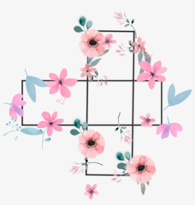 Rectangle Flower Lineas Background Overlay Aesthetic Selenators Free Transparent Png Download Pngkey