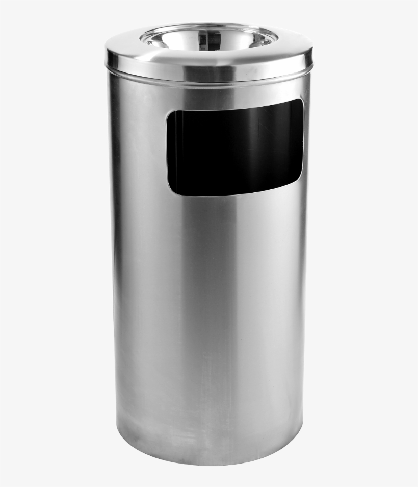 Stainless Steel Litter Bin Ashtray Top - Stainless Steel Dustbin, transparent png #937401