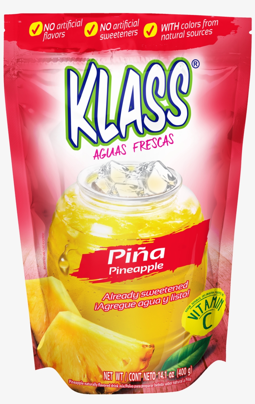 Klass Pineapple Naturally Flavored Drink Mix - Klass Drink Mix, Strawberry - 14.1 Oz Pouch, transparent png #938894