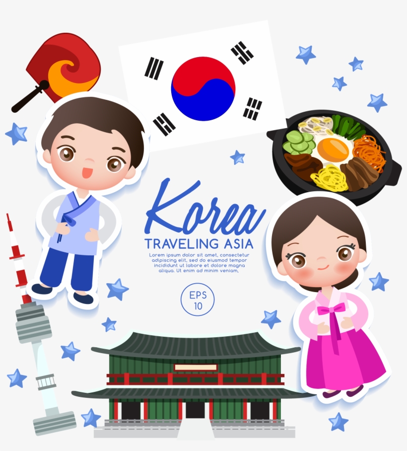 Flag Of South Korea - South Korea Flag Cartoon - Free Transparent PNG ...