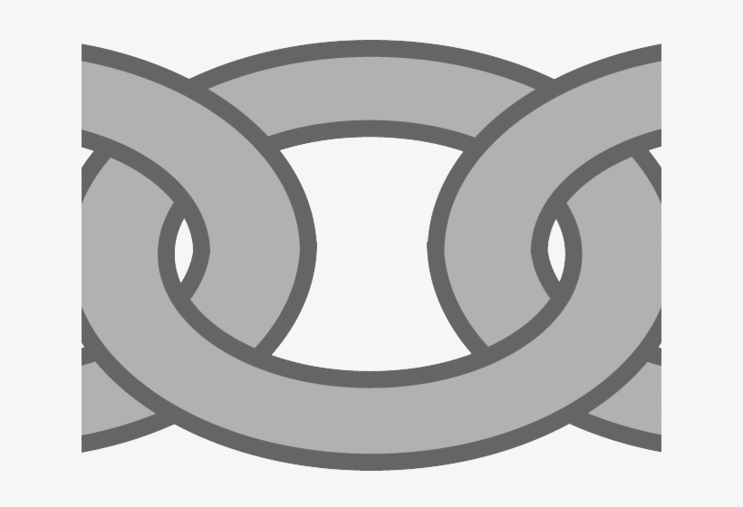Metal Clipart Silver Line - Chain Link Circle Three Link Clipart, transparent png #9360503