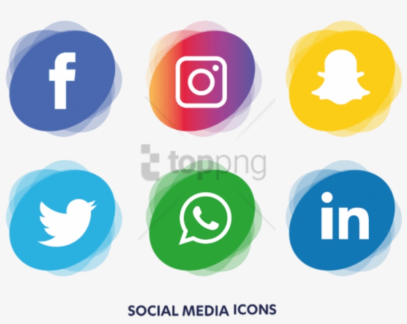 Free Png Social Media Icons Png Image With Transparent - Transparent  Background Social Media Logo Png - Free Transparent PNG Download - PNGkey