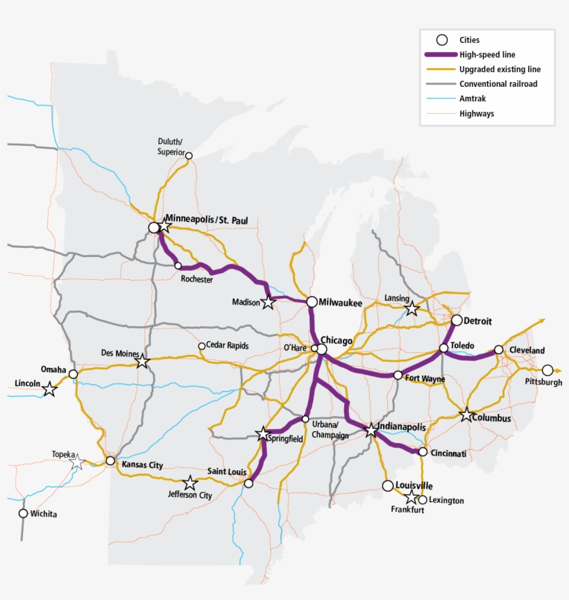 Four New High Speed Lines Radiating From Chicago Form - Earthquake ...