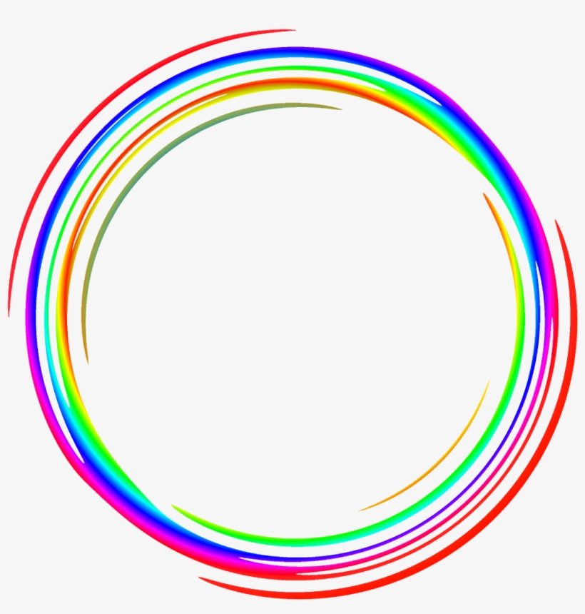 Round Frames Frame Border Borders Colorful Rainbow - Circle - Free E6C