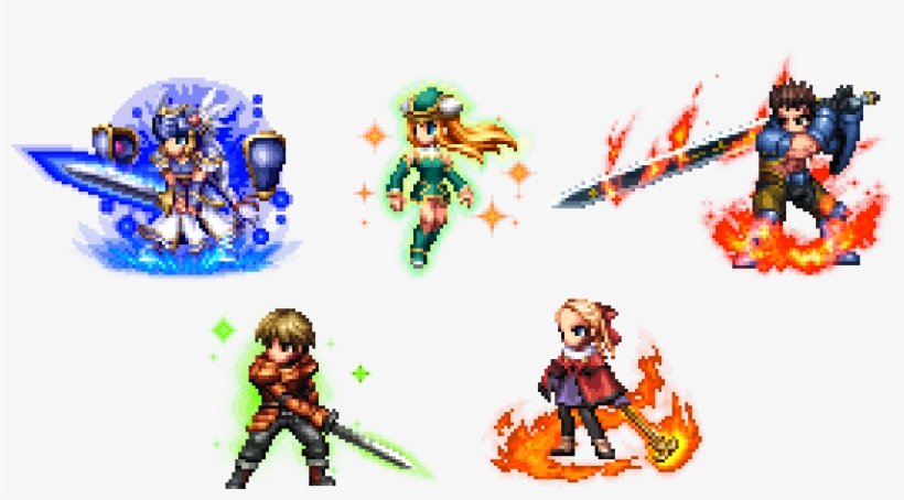 Lenneth, Freya, Arngrim, Lucian, And Jelanda - Ffbe Valkyrie Profile ...