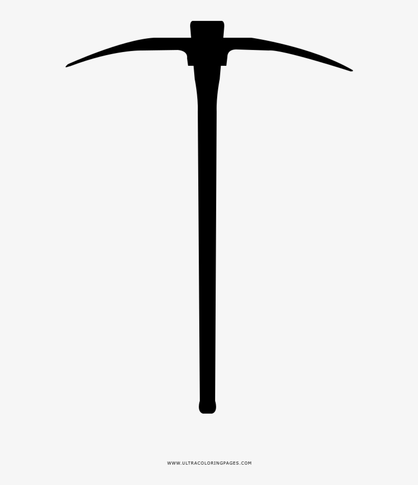 Pickaxe Coloring Page Pickaxe Outline Free Transparent Png Download