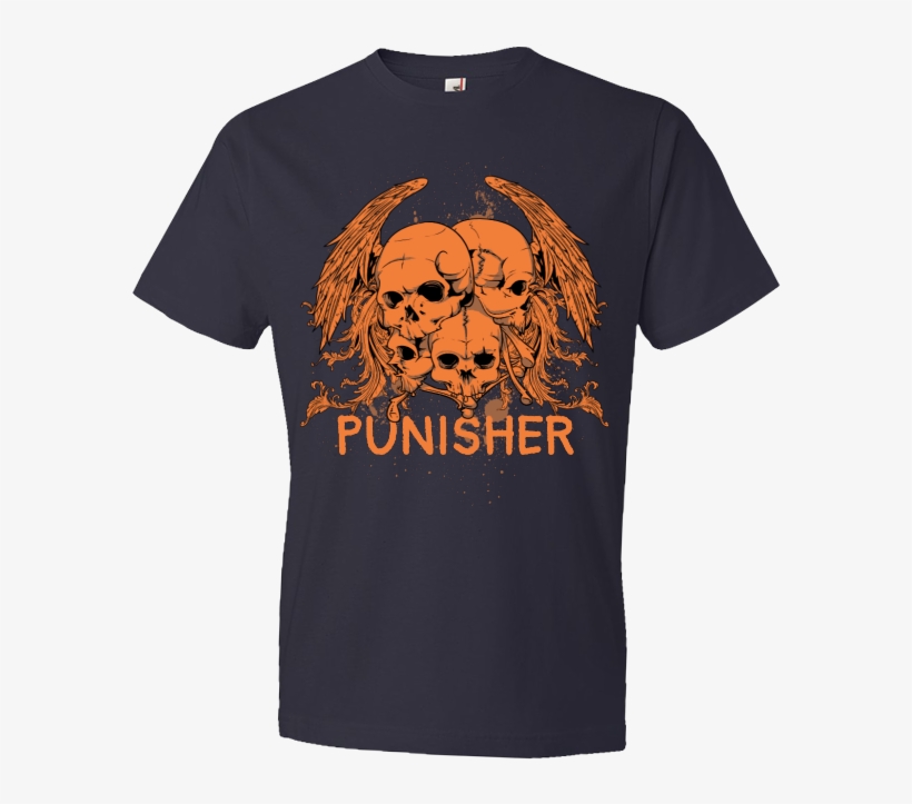 Punisher T-shirt Clip Art - Black Gildan 50 50, transparent png #9526700