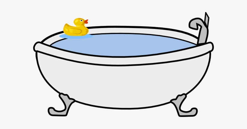 Bath Drawing Cartoon Picture Black And White - Tub Clip Art Png - Free