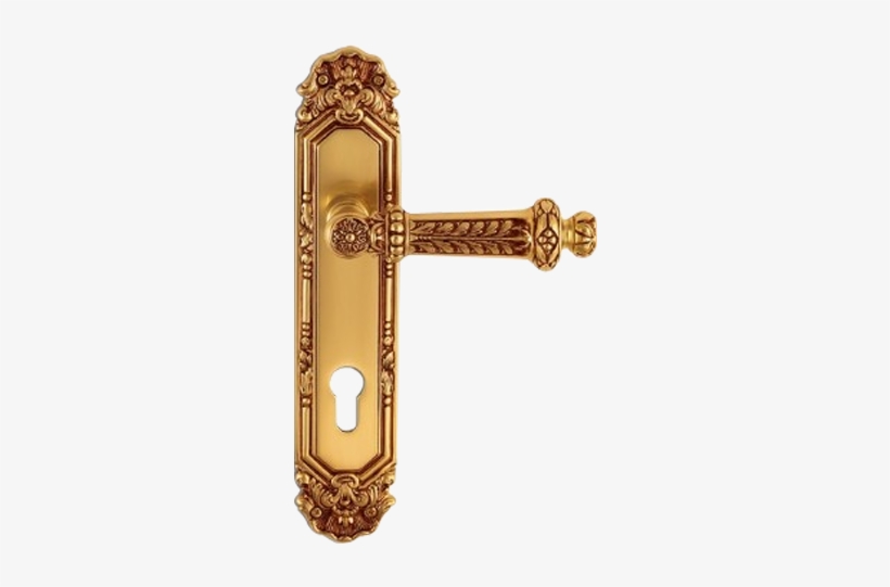 Capua Door Handle On Plate - Door Handles Png, transparent png #967465
